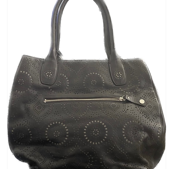NWOT Petunia BLK Leather Tote, Spring Sale - Picture 2 of 9